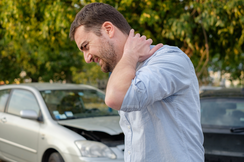 Man suffering Whiplash