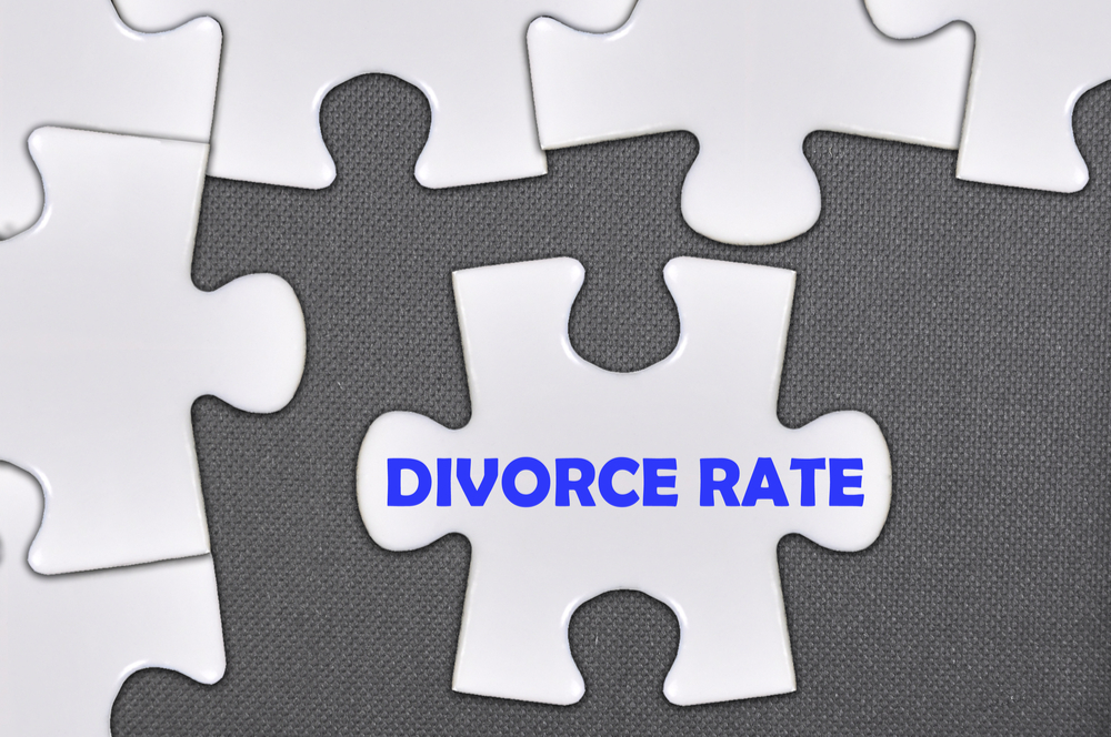 Puzzle that reads divorce rate