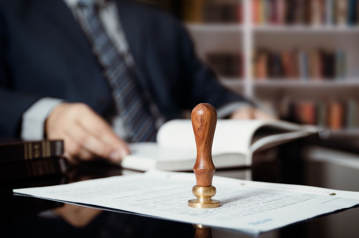 Asset protection concept. Lawyer or attorney at notary public office.